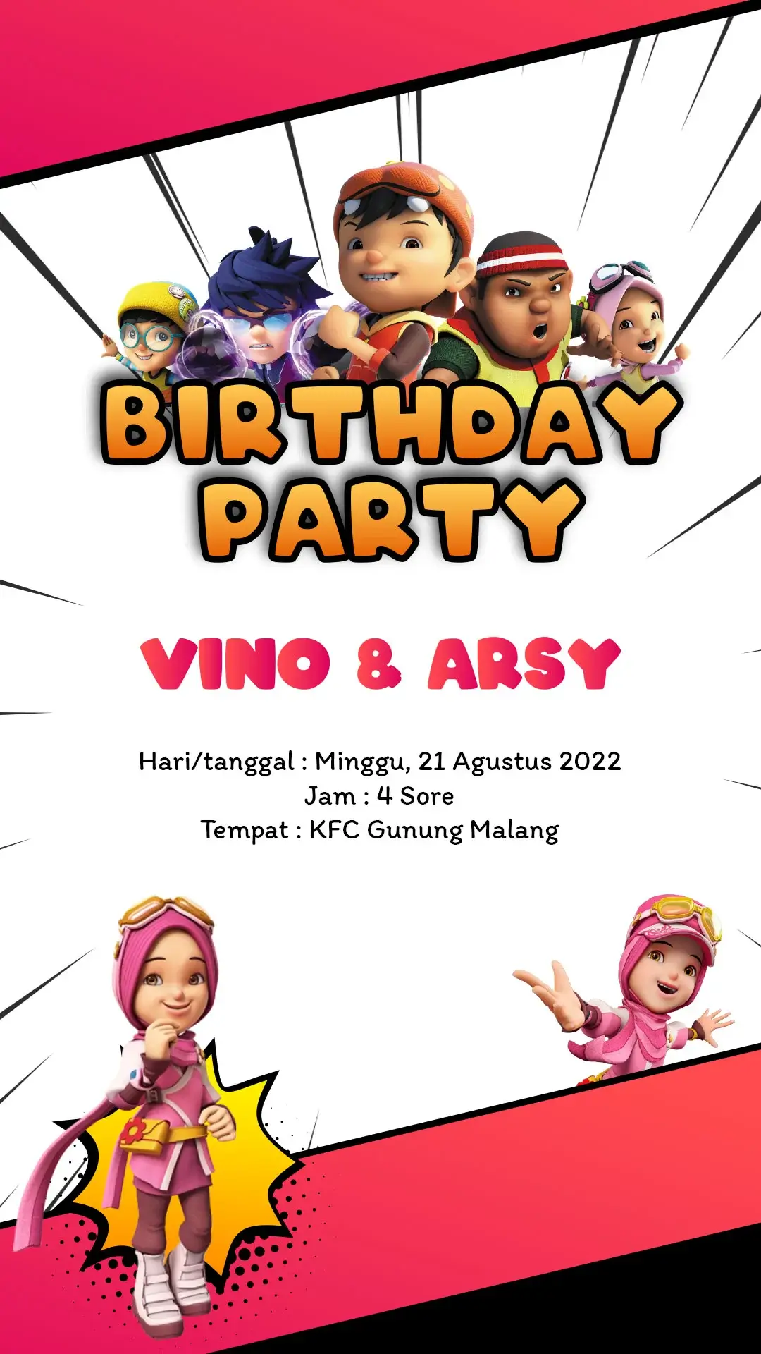 Kids & Birthday - Boboiboy