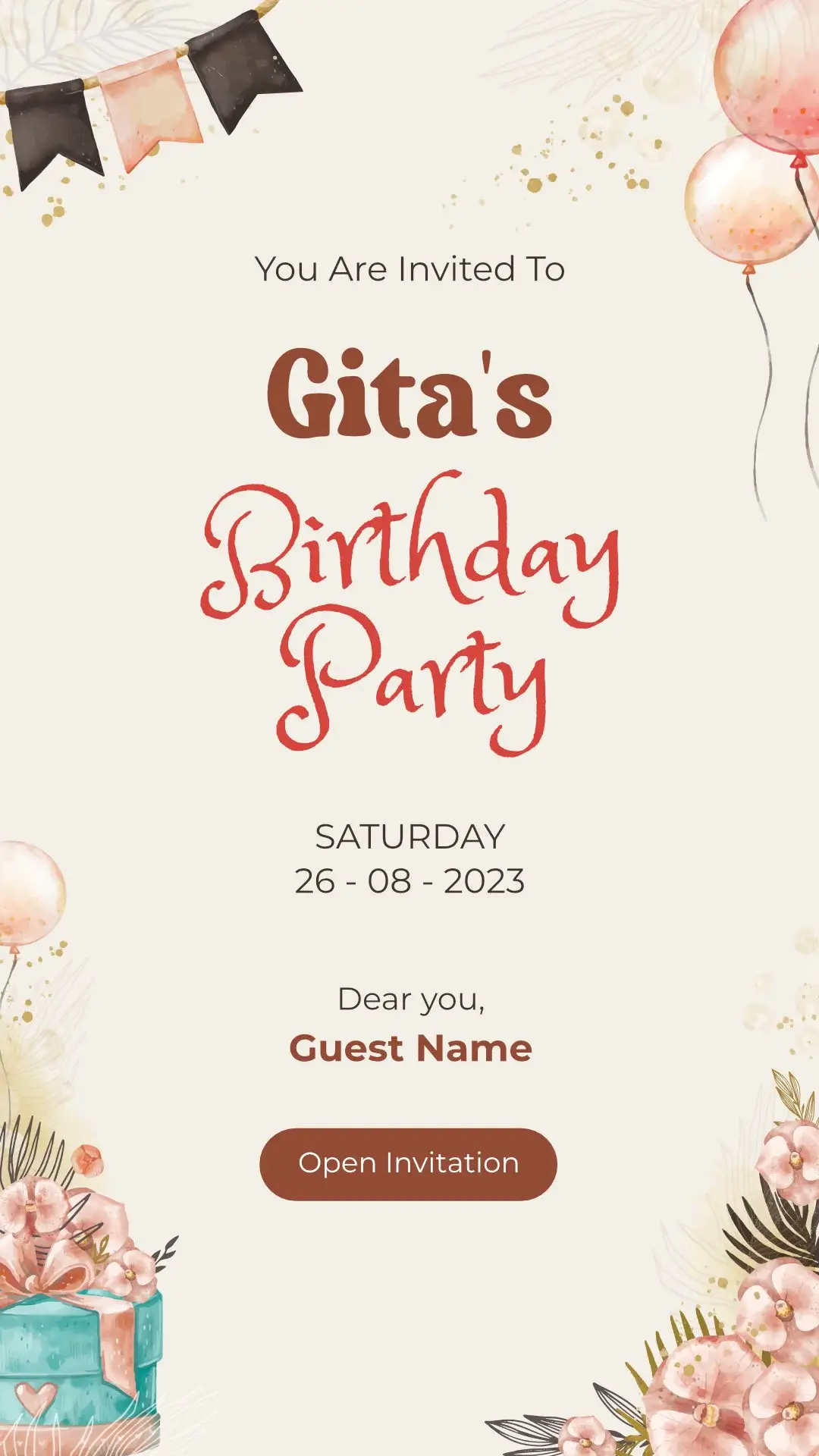 Party & Dinner - Vintage Birthday