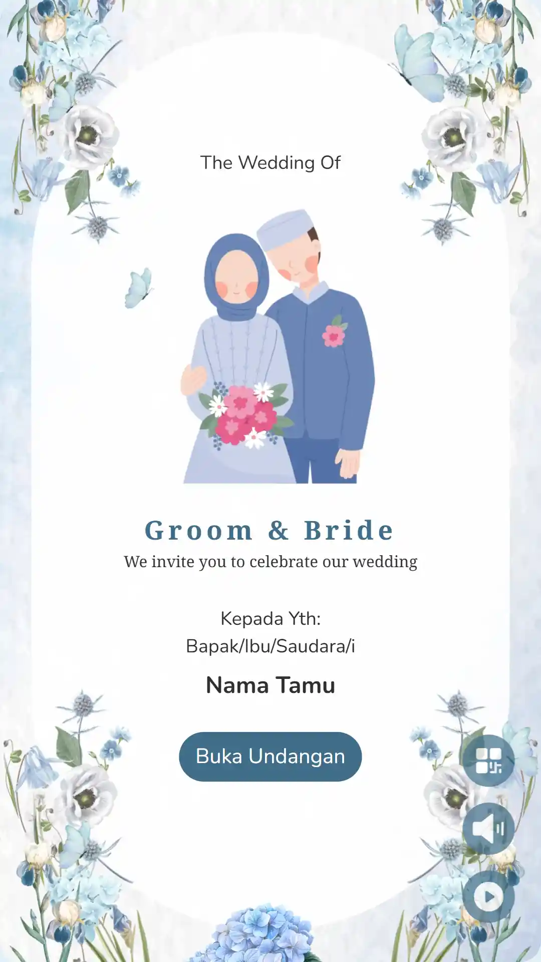wedding - Blue Butterfly